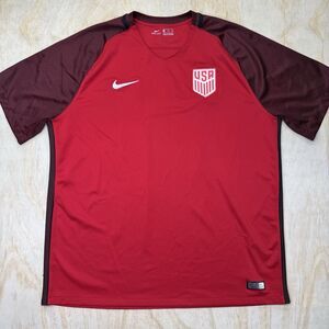 USED 2XL USA Soccer USMNT Nike 2017 Third Stadium Jersey Red Mens